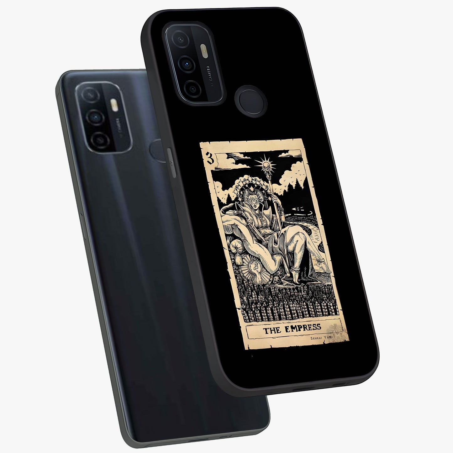 The Empress Glass Case displayed in angled mockup highlighting elegant royal design with majestic aesthetic style.