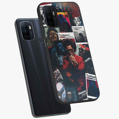 The Weeknd Glass Case displayed in angled mockup highlighting stylish pop culture inspired design with modern aesthetic.