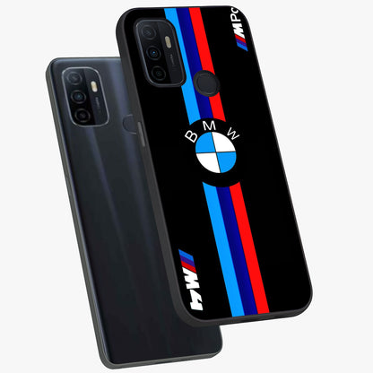 Turbo BMW Beast Glass Case displayed in angled mockup highlighting sleek racing car design with bold automotive aesthetic.