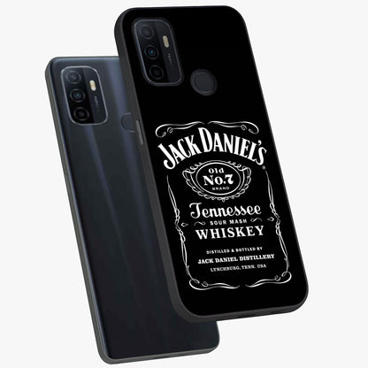 Vintage Whiskey Heritage Glass Case displayed in angled mockup highlighting retro beverage themed design with heritage aesthetic.