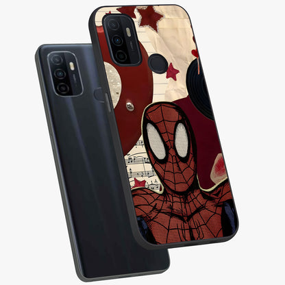 Web Warrior Vibes Glass Case displayed in angled mockup highlighting dynamic web design with comic style aesthetic.