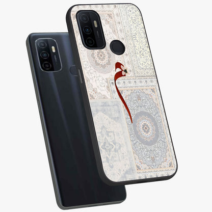 White Aesthetic Bow Glass Case displayed in angled mockup highlighting clean bow design with soft aesthetic style.