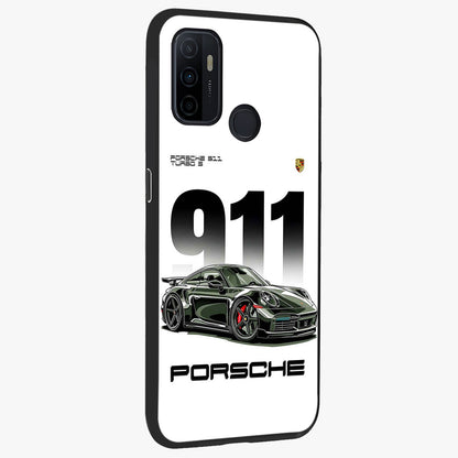 911 Turbo Dominance Glass Case upright perspective showcasing powerful racing design and modern automotive aesthetic.