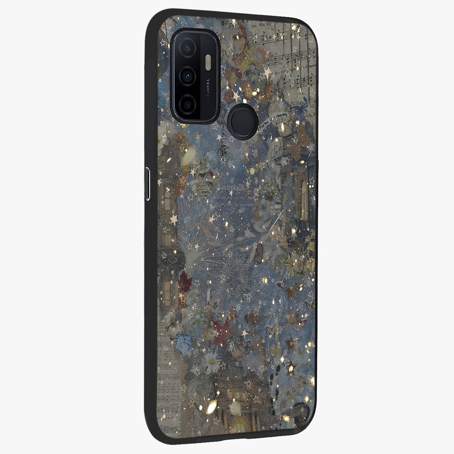 Aesthetic Astrolophia Glass Case upright view showcasing soft aesthetic theme with stylish modern look.