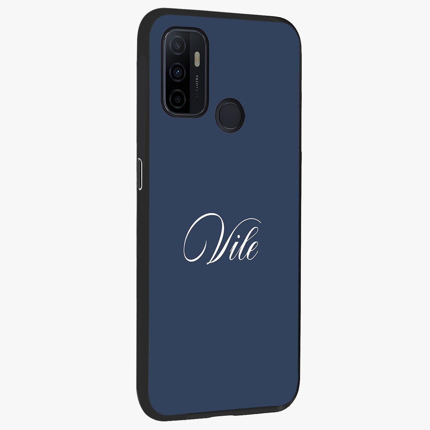 Blue Vintage Floral Pattern Glass Case displayed in angled mockup highlighting classic blue floral pattern and retro aesthetic design.