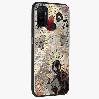 City Dream Sketch Glass Case upright view showcasing urban skyline artwork with stylish hand drawn design.