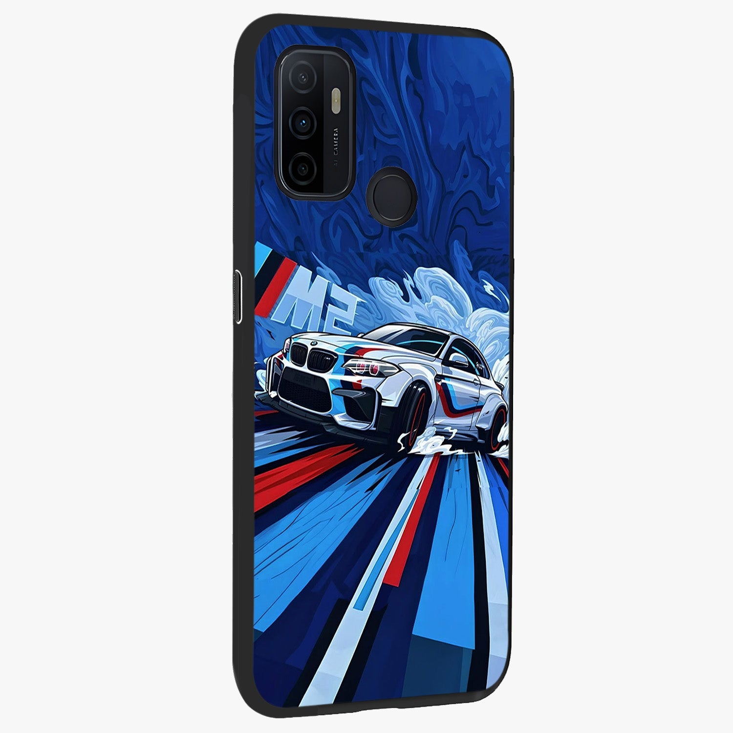 Drift Power Rush Glass Case upright view showcasing high speed racing artwork with bold automotive theme.