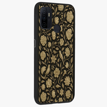 Golden Evil Eye Mandala Glass Case upright view showcasing decorative evil eye mandala artwork with spiritual aesthetic style.