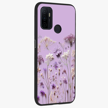 Lavender Blossom Dream Glass Case upright view showcasing delicate lavender blossom artwork with peaceful floral theme.