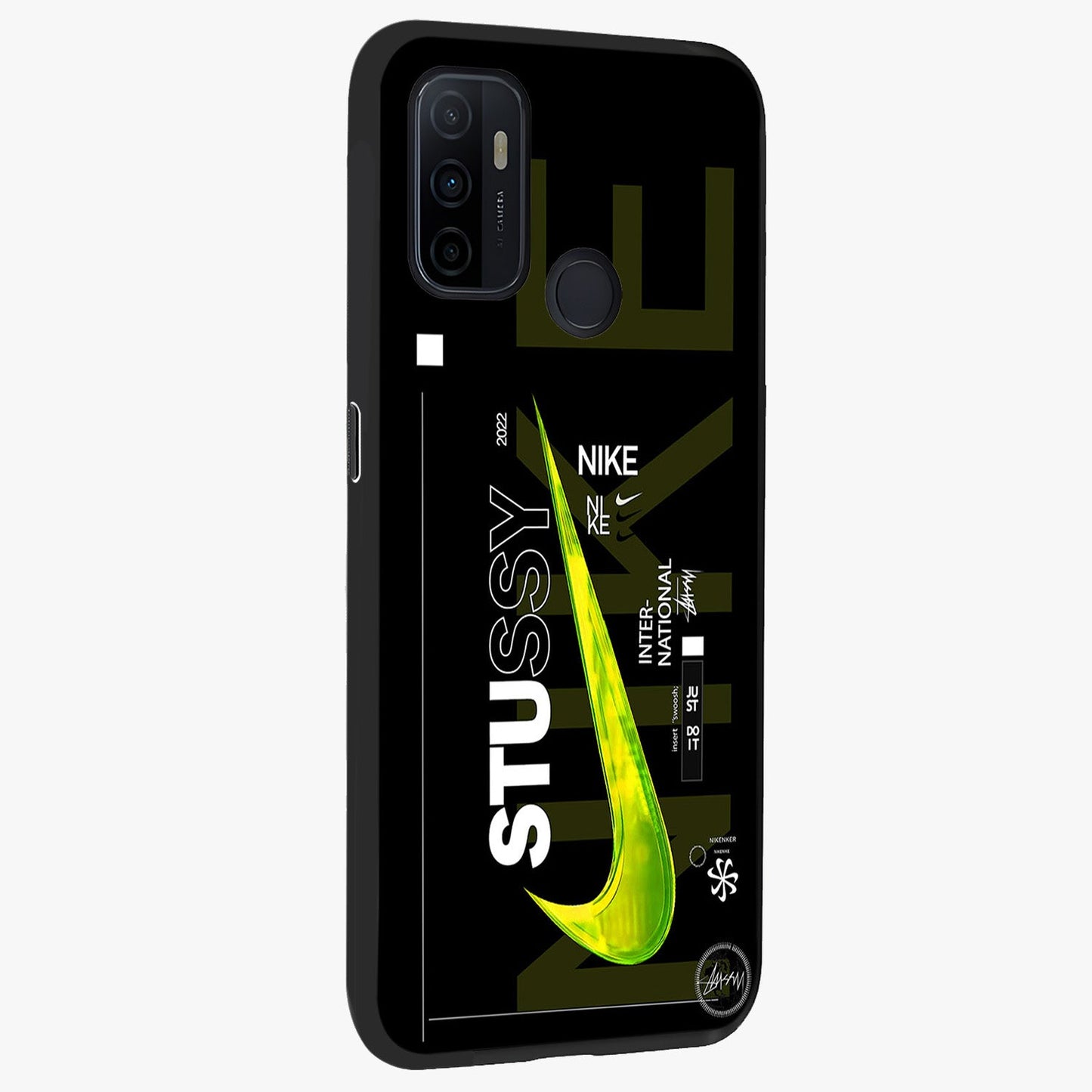 Neon Street Edition Glass Case upright view showcasing colorful neon artwork with modern street culture theme.