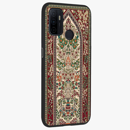 Persian Inspired Glass Case upright view showcasing decorative Persian artwork with rich heritage theme.