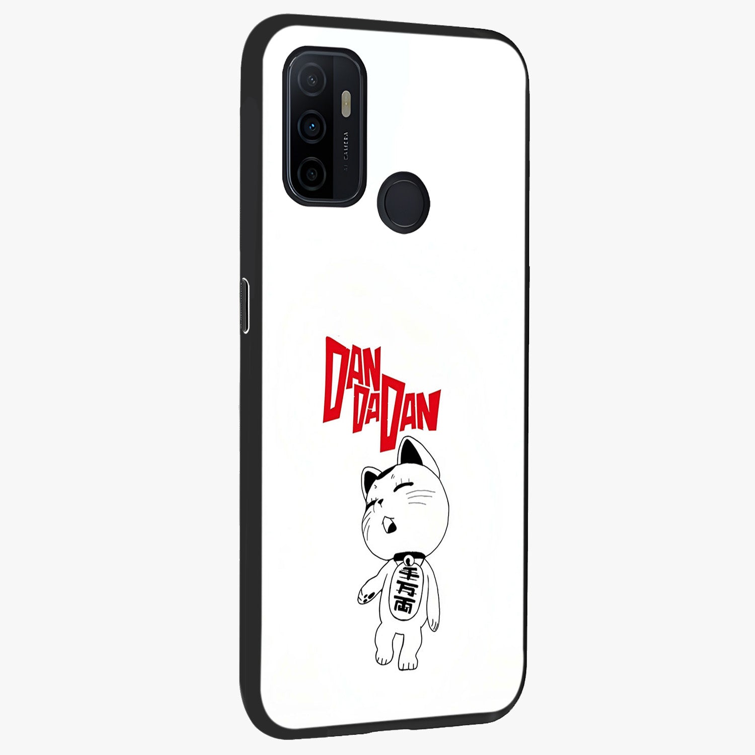 Playful Spirit Charm Glass Case upright view showcasing vibrant charm artwork with fun artistic theme.