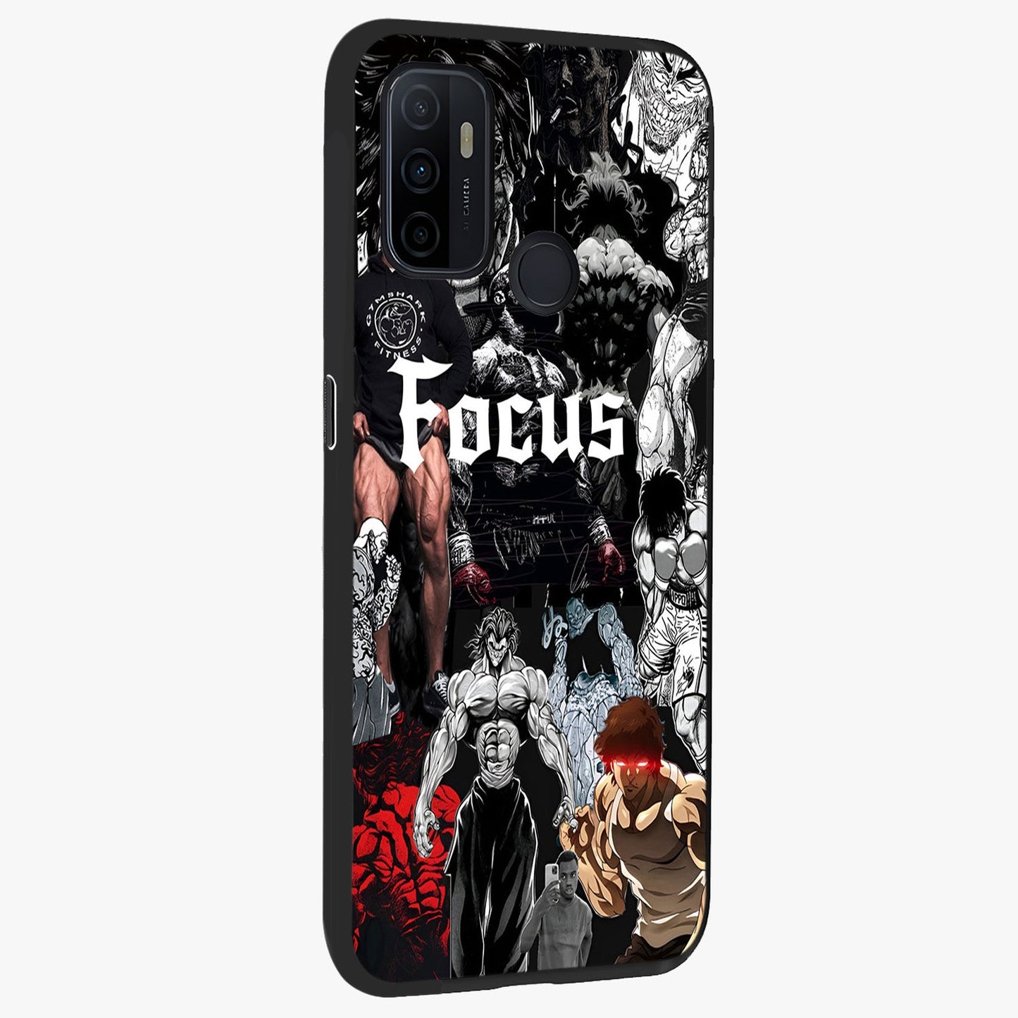 Relentless Power Focus Glass Case upright view showcasing strong inspirational artwork with powerful focus theme.