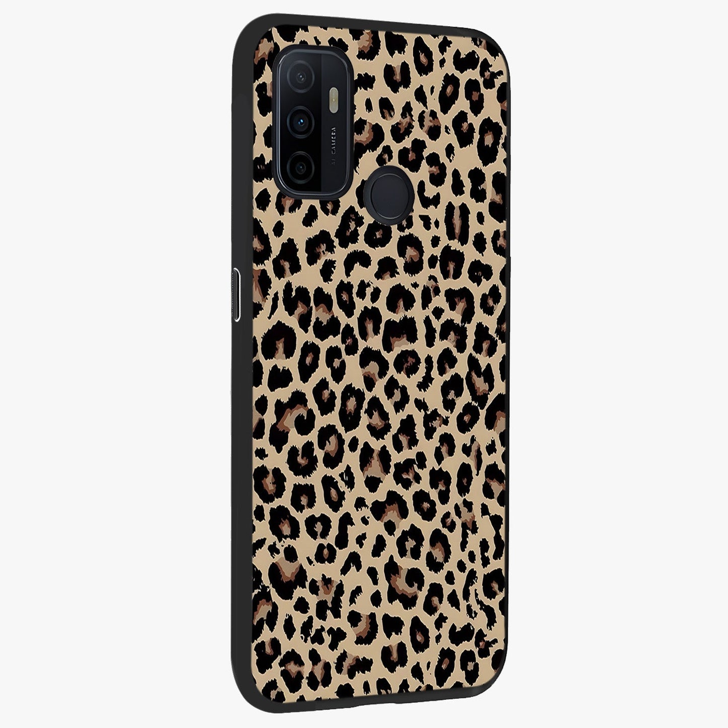 Savage Chic Pattern Glass Case upright view showcasing trendy decorative artwork with edgy fashion theme.