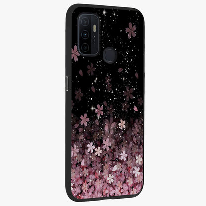 Small Starry Flowers Glass Case upright view showcasing charming floral artwork with dreamy starry theme.