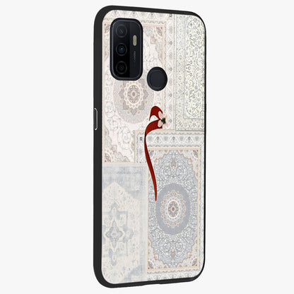 White Aesthetic Bow Glass Case upright view showcasing delicate ribbon bow artwork with cute minimalist theme.