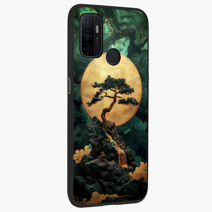 Zen Moon Rise Glass Case upright view showcasing serene moon artwork with tranquil night theme.