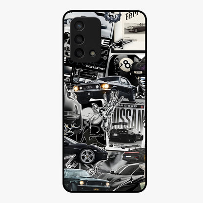 Aesthetic Dark Love Glass Case showing flat back view with dark romantic artwork and glossy glass finish.