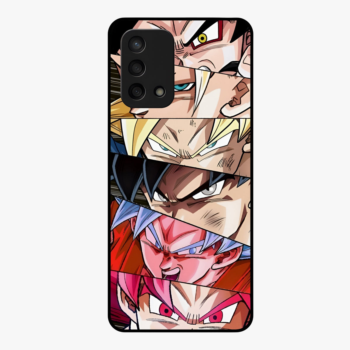 Anime Character Glass Case showing flat back view with vibrant anime artwork and glossy glass finish.