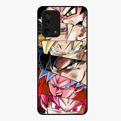 Anime Character Glass Case showing flat back view with vibrant anime artwork and glossy glass finish.