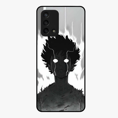 Awakened Inner Rage Glass Case showing flat back view with intense artistic artwork and glossy glass finish.