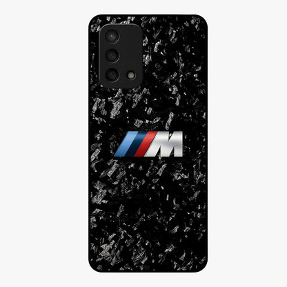 Carbon Speed Mark Glass Case showing flat back view with sporty carbon pattern artwork and glossy glass finish.