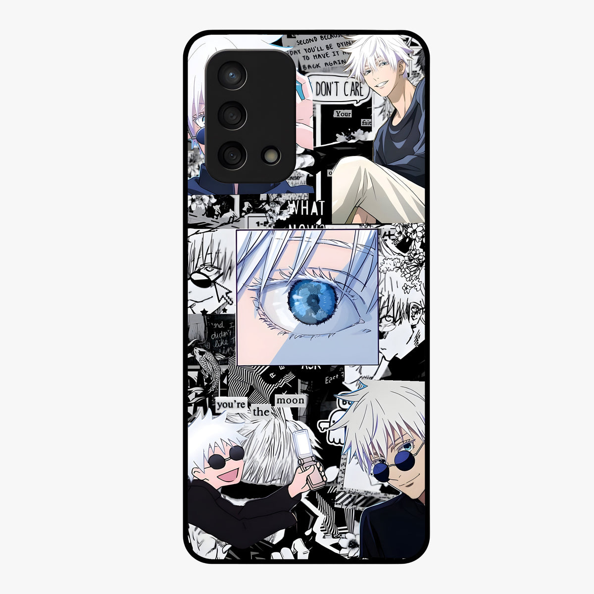 Infinity Sorcerer Chaos Glass Case showing flat back view with mystical sorcerer themed artwork and glossy glass finish.