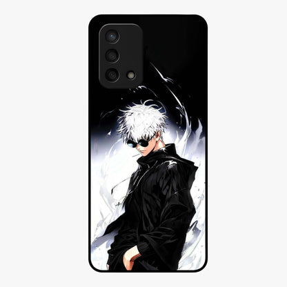 Limitless Shadow King Glass Case showing flat back view with powerful shadow warrior artwork and glossy glass finish.