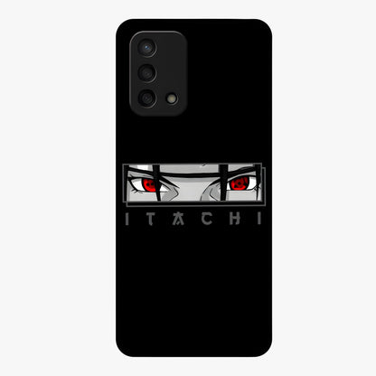 Scarlet Gaze Dominance Glass Case showing flat back view with striking red themed artwork and glossy glass finish.