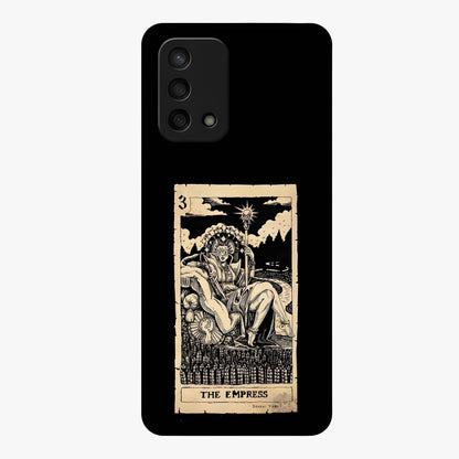 The Empress Glass Case showing flat back view with regal feminine artwork and glossy glass finish.