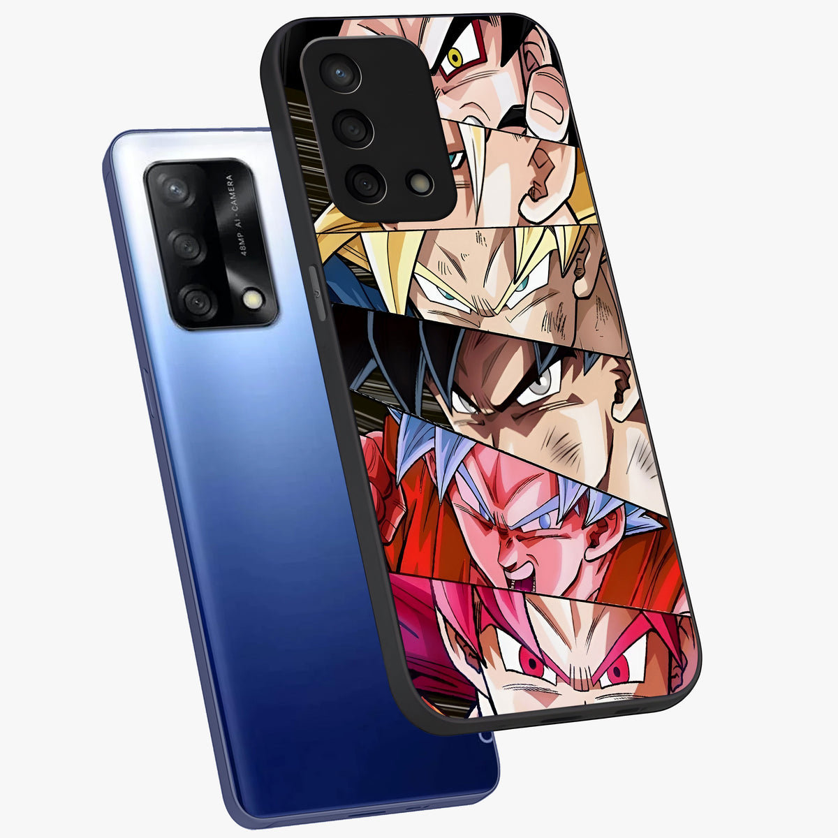 Anime Character Glass Case displayed in angled mockup highlighting colorful anime character illustration.