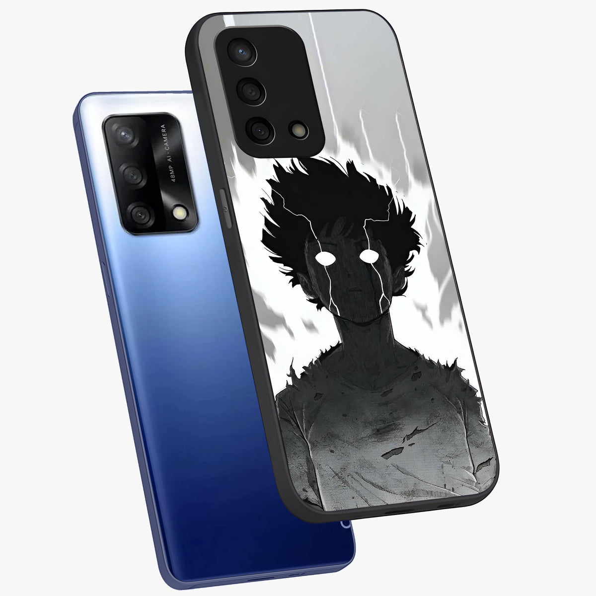 Awakened Inner Rage Glass Case displayed in angled mockup highlighting powerful graphic design and bold artistic theme.