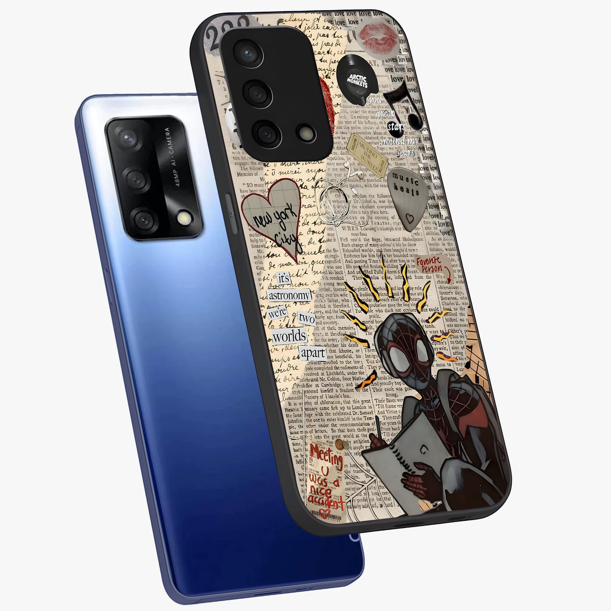 City Dream Sketch Glass Case displayed in angled mockup highlighting minimal city illustration with aesthetic sketch style.