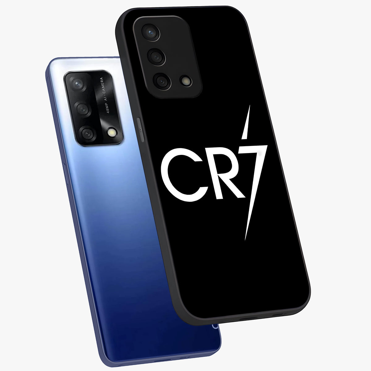 Cr7 Elite Strike Glass Case displayed in angled mockup highlighting powerful sports graphic with bold athletic theme.