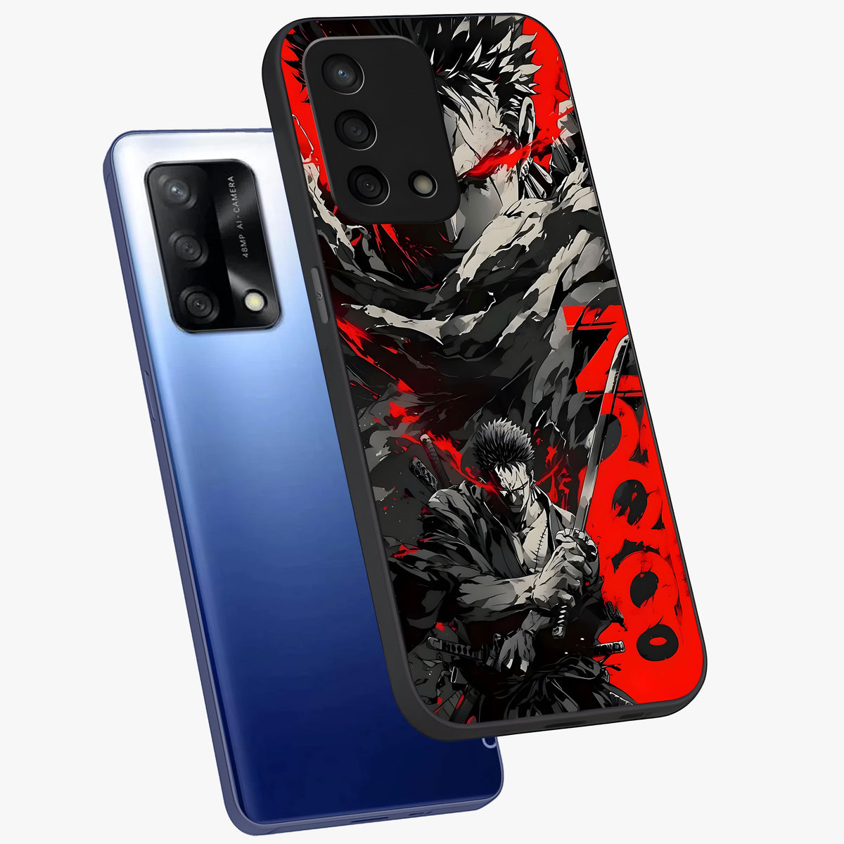 Demon Sword Resolve Glass Case displayed in angled mockup highlighting powerful demon sword illustration with dark fantasy aesthetic.