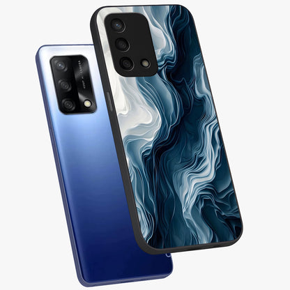 Ethereal Paper Marble Glass Case displayed in angled mockup highlighting elegant marble pattern with modern aesthetic style.