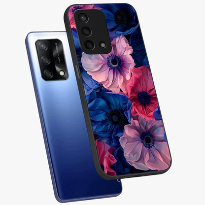 Flower Paper Art Pattern Glass Case displayed in angled mockup highlighting layered paper flower design with artistic aesthetic.