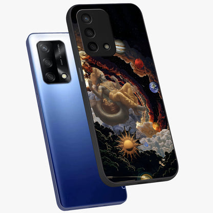 Galactic Divine God Glass Case displayed in angled mockup highlighting powerful celestial deity illustration with galactic aesthetic.