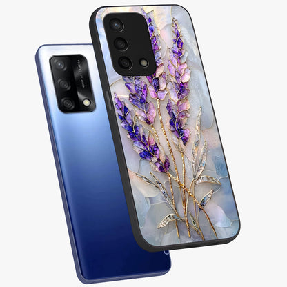 Lavender Dream Glow Glass Case displayed in angled mockup highlighting dreamy purple glow design with soft artistic style.