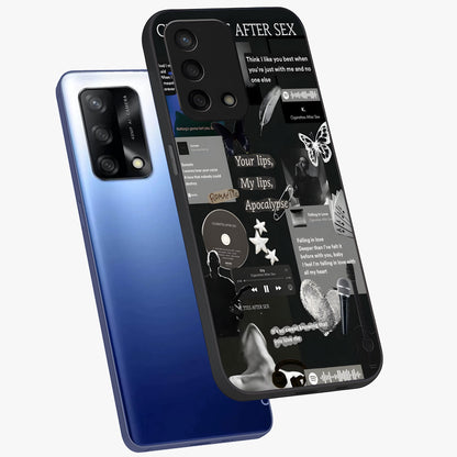 Midnight Love Echo Glass Case displayed in angled mockup highlighting elegant love inspired design with deep aesthetic style.