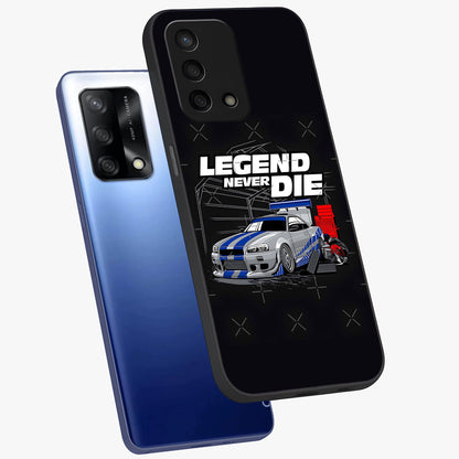 Midnight Racing Legacy Glass Case displayed in angled mockup highlighting dynamic automotive design with bold midnight aesthetic.