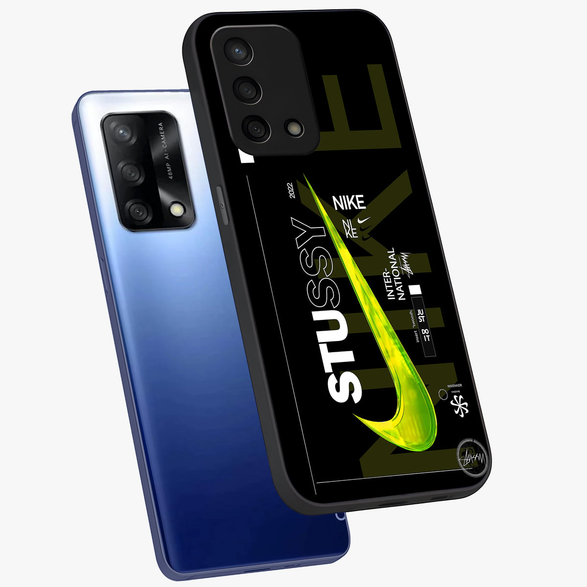 Neon Street Edition Glass Case displayed in angled mockup highlighting vibrant urban design with bold street aesthetic.