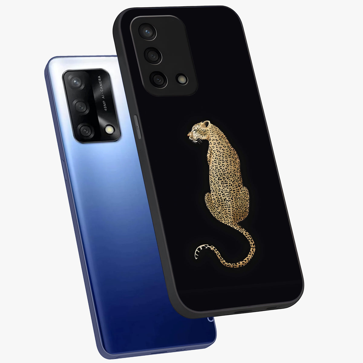 Regal Leopard Glass Case displayed in angled mockup highlighting powerful animal illustration with stylish wild aesthetic.
