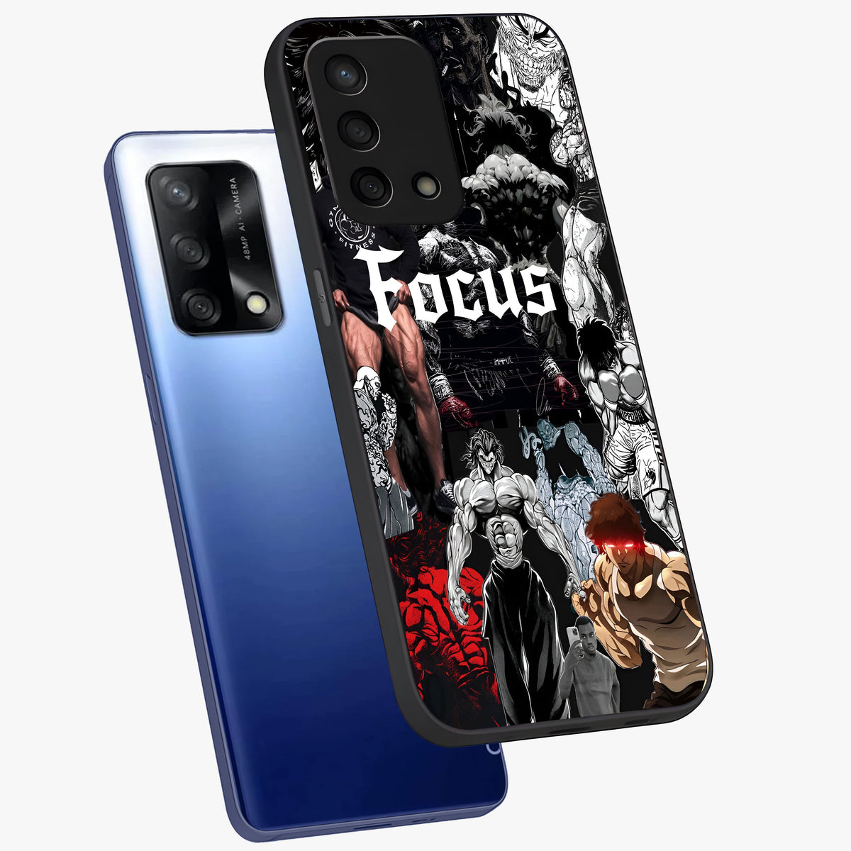 Relentless Power Focus Glass Case displayed in angled mockup highlighting bold statement design with modern aesthetic style.