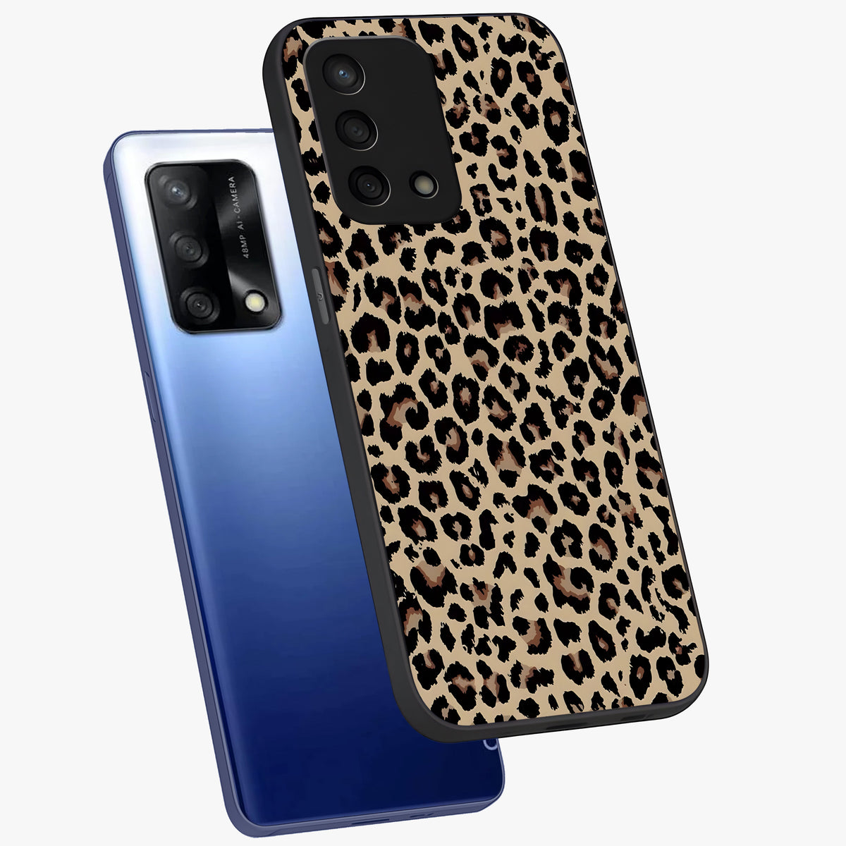 Savage Chic Pattern Glass Case displayed in angled mockup highlighting bold fashion inspired design with chic aesthetic.
