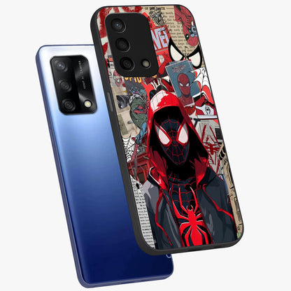 Spider Collage Street Glass Case displayed in angled mockup highlighting dynamic street style collage design with comic aesthetic.
