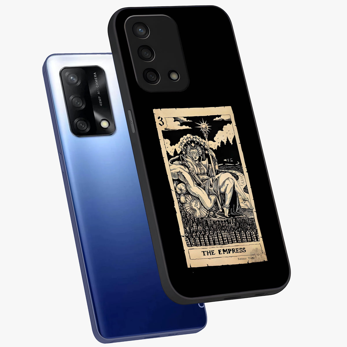 The Empress Glass Case displayed in angled mockup highlighting elegant royal design with majestic aesthetic style.