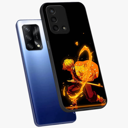 Thunder Flame Execution Glass Case displayed in angled mockup highlighting dramatic fire themed design with intense fantasy aesthetic.