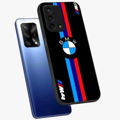 Turbo BMW Beast Glass Case displayed in angled mockup highlighting sleek racing car design with bold automotive aesthetic.