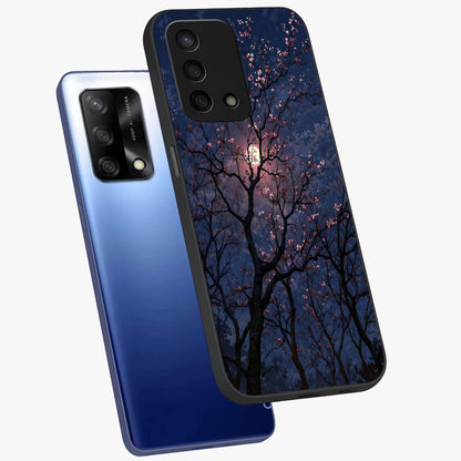Twilight Sakura Serenade Glass Case displayed in angled mockup highlighting delicate sakura flower design with dreamy aesthetic.